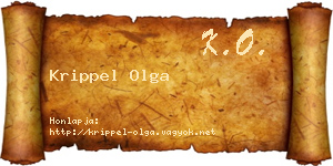 Krippel Olga névjegykártya